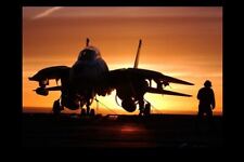 F-14 Tomcat PHOTO Grumman F14 US NAVY Jet Fighter Sunset Top Gun Movie Plane picture