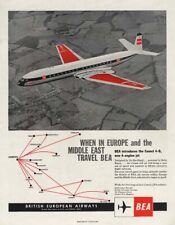 When in Europe & the Middle East BEA British European Airways Comet 4-B ad 1960 picture