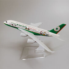 16cm Alloy Airplane Model Plane EVA AIR HELLO KITTY Airbus A380 Airline Aircraft picture
