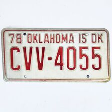 1978 United States Oklahoma Oklahoma is OK Passenger License Plate CVV-4055 picture