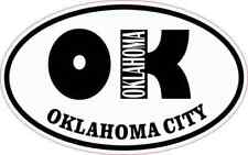 4in x 2.5in Oval OK Oklahoma City Sticker Car Truck Vehicle Bumper Decal picture