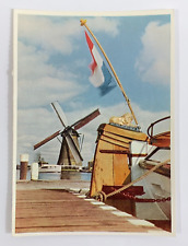 Along Holland's highways of Water Postcard KLM Royal Dutch Airlines Netherlands picture