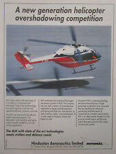 6/1993 PUB HINDUSTAN AERONAUTICS HAL BANGALORE ALH HELICOPTER ORIGINAL AD picture