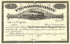 1870's dated Wallkill Valley Railroad - Circa 1870's Unissued Railway Stock Cert picture