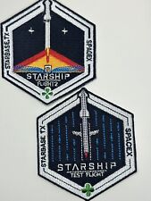 SpaceX Starship 1 & 2 Orbital  Launch Test Flight Mission Combo Patches  3” picture
