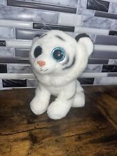 TY Classic Velvety Tundra White Baby Tiger 10” Plush Rare Stuffed Animal Toy picture