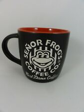 Senor Frog's Coffee Co. Mugs Nassau, Bahamas Unique Rare--Black with Red Inside picture