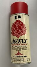 Illinois Bronze VTG Spray Paint Can Accent 035 Carnation Red Paper Label 1966 picture