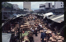 sl80  Original slide 1981 Hong Kong outdoor farmers market 523a picture