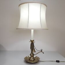 Vintage Brass Candlestick End Table Lamp Faux Candle Electric Colonial Style picture