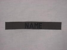 CUSTOM EMBROIDERED OD GREEN NAME TAPE, NEW, SEW ON* picture