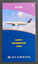 US Airways Airbus A330 Safety Card - 4/08 picture