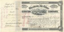 Western Air Line Construction Co. Signed by F.M. Drake - Stock Certificate - Gen picture