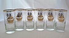 6 Boeing Drinking Glasses Pride in Excellence Gold with Rim picture