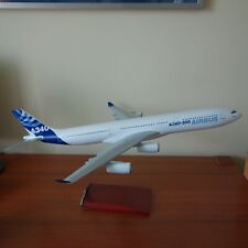 Huge 1/100 Airbus A340-300 New House Color Airplane Model with Wooden Stand picture