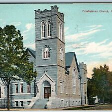 c1910s Peru, Ind. Presbyterian Church Nice Litho Chrome Bell Tower Postcard A201 picture