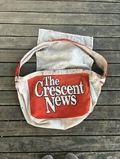 VINTAGE Original 1960s 's 1970s The crescent news Newspaper Boy Delivery Bag picture