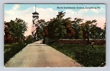 Gettysburg PA-Pennsylvania, North Avenue, Antique, Vintage Souvenir Postcard picture