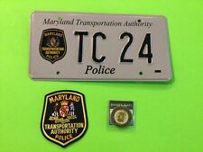 🔥New Obsolete Maryland Transportation Authority Police Plate, Patch and Coin 👀 picture