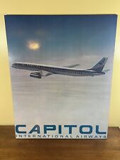 Vintage Large 1960s/70s Capitol Airlines Terminal Advertising AirplaneSign picture