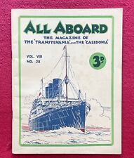 1935 ALL ABOARD MAGAZINE GLASGOW ANCHOR LINE & CRUISE SHIP TRANSYLVANIA PROGRAMS picture