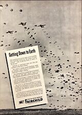 Fairchild Engine & Airplane Corp Paratrooper Drop Hagerstown PA Print Ad 1950 picture