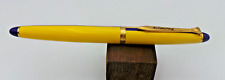Rare Vintage ISRAEL ELAL AIR LINE Daniel Hechter Fountain Pen YELLOW W/BLUE STRI picture