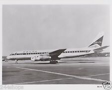 DELTA AIR LINES - DC 8 ON TARMAC LH - BLACK & WHITE 8 X 10   picture