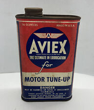 VINTAGE AVIEX MOTOR TUNE-UP CAN 16 OZ Sealed Niles, Michigan As Shown picture