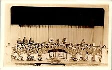 Full band at High School with Chloe Farabell Imra Opal RPPC Vintage Postcard JJ picture
