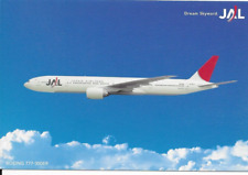 JAPAN AIRLINES Boeing 777-300ER Postcard, Airline issue picture