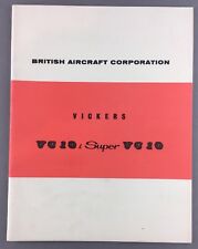 VICKERS VC10 & SUPER VC10 MANUFACTURERS SALES BROCHURE SEAT MAPS BOAC BAC  picture