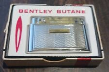 Vintage Bentley Butane Gas Lighter Engraved His Silver Tone With Box picture