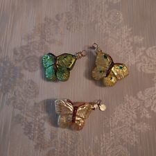 Vtg Lot Christmas Ornaments Small Glass Dept 56 Butterfly Poland BEAUTIFUL picture