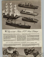 1945 PAPER AD 3 Pg Model Kit Cleveland Joe Ott Grumman Hellcat Boat Ship Wasp PT picture