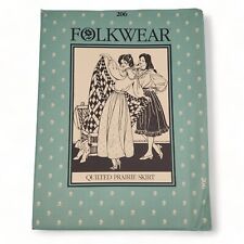 Folkwear Sewing Pattern 206 Quilted Prairie Skirt 1982 New Uncut picture
