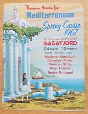 SAGAFJORD (Norwegian America) Apr 11 1967 Mediterranean cruise DECK PLAN, PHOTOS picture