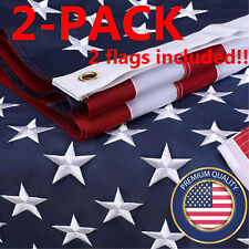 2X US USA American Flag 4x6 Luxury Embroidered United States Flag Outdoor picture