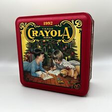 Vintage 1992 Crayola Tin Container Holiday Christmas Design picture