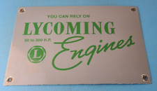 Vintage Lycoming Engines Sign - Aviation Gas Pump Airplane Hangar Porcelain Sign picture