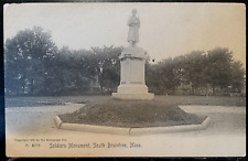 Vintage Postcard 1901-1907 Soldiers Monument, S. Braintree, Massachusetts (MA) picture