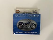 Harley Davidson Motorcycles 2001 Springer Softail Collector Tin & 2 Decks Cards  picture