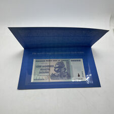 1pc ZIM $100 One Hundred Trillion Dollars Zimbabwe Blue Banknotes with envelope picture