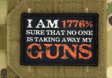Gun Control 1776% Sure Patch / Military Badge Tactical Hook & Loop 406 picture