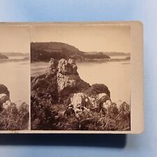 Guernsey 3D Stereoview C1921 Real Photo Picnic Anne Parl ? Bay Channel Isles picture