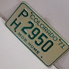 1971 Colorado Mobile Home Expired License Plate PH-2950 Man cave BAR picture