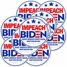 Impeach Biden Bumper Sticker Round Pro Trump Bumper Sticker tri* 10 PACK 4