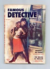 Famous Detective Pulp Oct 1956 Vol. 16 #3 GD picture