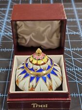Beautiful Hand Painted Benjarong Porcelain Trinket Box Thai Airways Promo Gift picture