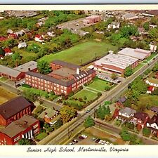 c1960s Martinsville, VA Senior High School Aerial Gymnasium Community PC A232 picture